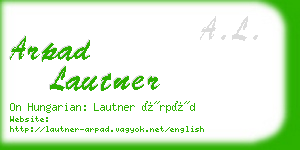 arpad lautner business card